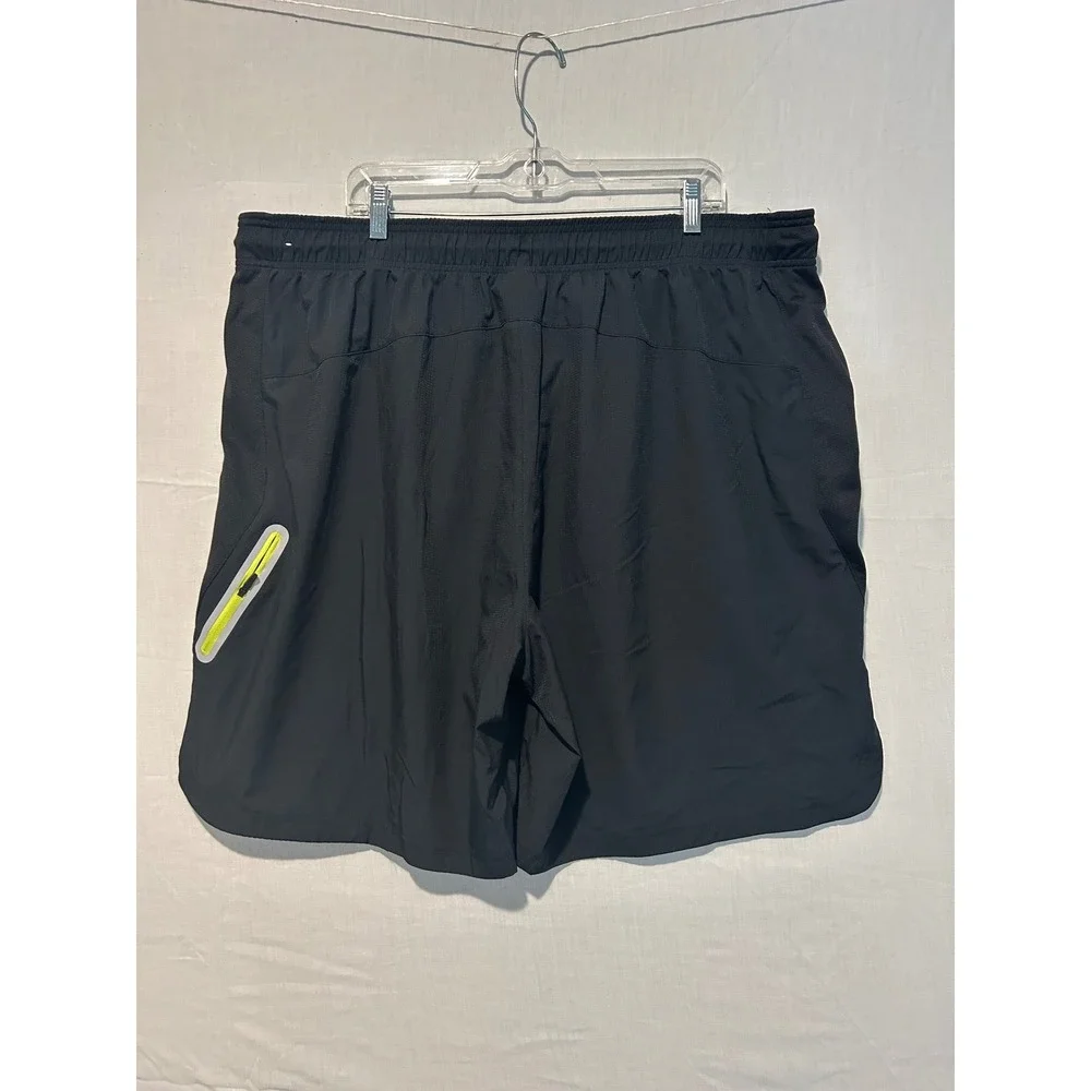 Reebok Mens Black Athletic Training Shorts Elastic Logo Waistband 3XL REH223SH35